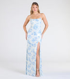 Popular Floral Strap Dress Women Mid Length Dress Slim Split Evening Dress Bella Mia