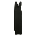 Women Clothing Autumn Winter Elegant Sexy Backless Evening Dress Pile Collar Solid Color Dress Women Bella Mia