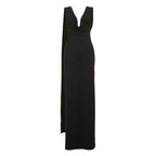 Women Clothing Autumn Winter Elegant Sexy Backless Evening Dress Pile Collar Solid Color Dress Women Bella Mia