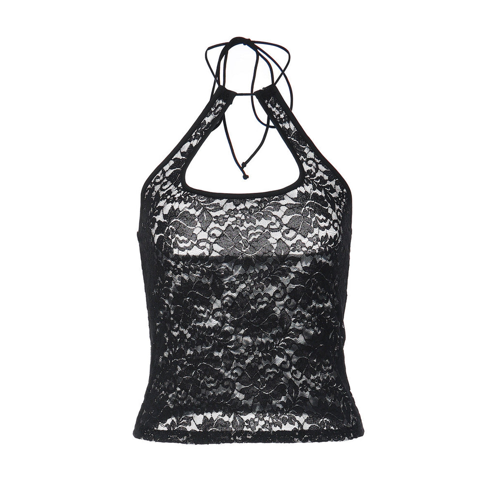 Summer Sexy Lace Halter All Match Backless Vest Top Women Bella Mia