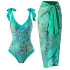 Women Sexy One Piece Swimsuit Women Skinny Slimming Retro Tied Swimsuit Suit Chiffon Dress Bella Mia