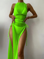 Swimsuit Bikini Women Bikini Three Piece Swimsuit Solid Color Sexy Split Swimsuit Bella Mia