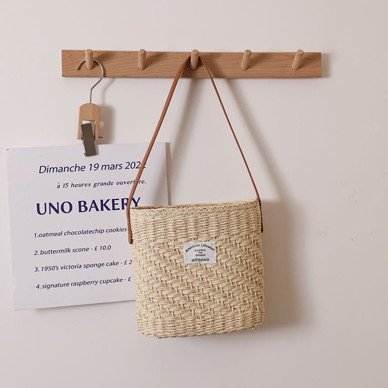 Direct Square Shoulder Straw Bag Simple Underarm Woven Bag Vacation Beach Bag Women Bag Bella Mia