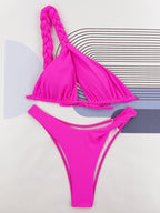 Bikini Woven Shoulder Strap Swimsuit Swimsuit Bella Mia