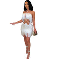 Nightclub Strap Tassel Hip Tube Top Backless Dress for Women Bella Mia