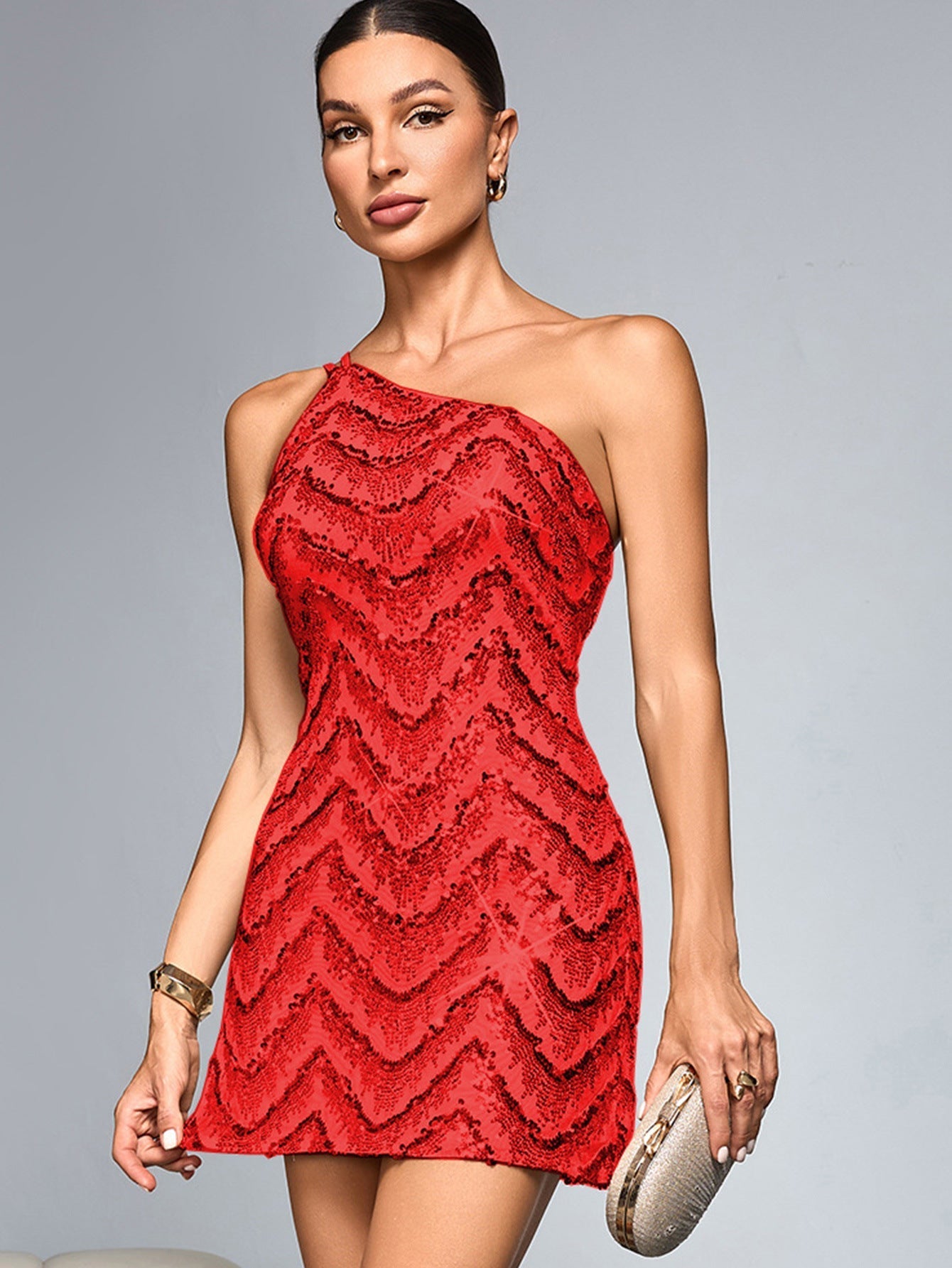 Sexy Sequin Sling Dress Short Dress Women Clothing Party Dress Bella Mia