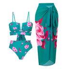 Split Three Piece Sexy Bikini Swimsuit for Women Chiffon Dress Swimsuit Outfit Bella Mia