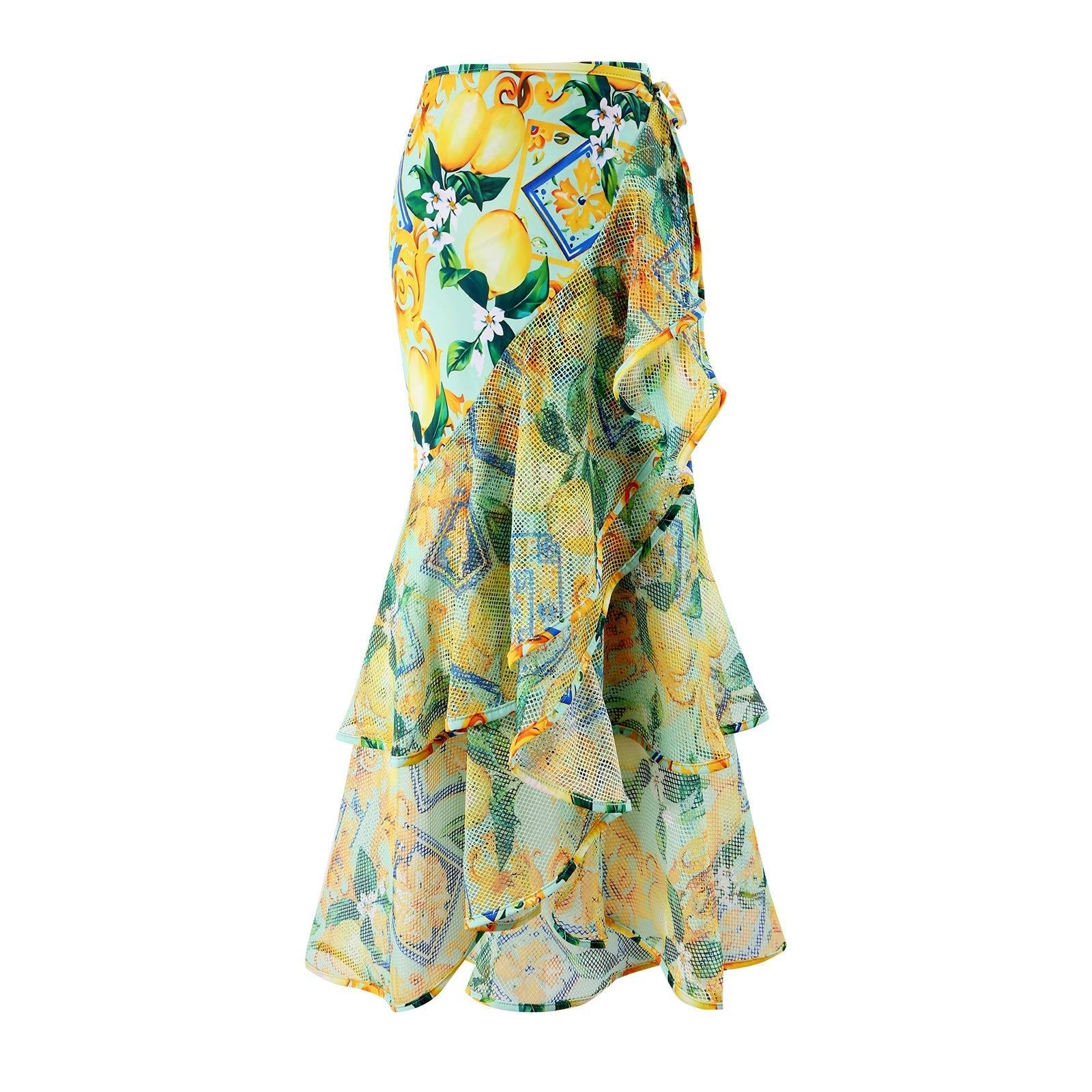 Siamese Conservative Flying Edge Covering Belly Thin Sexy Skirt Swimsuit Women Wrap Skirt Set Bella Mia