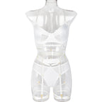 Sexy Match Sets Complex Heavy Craft Underwear Mesh Splicing Tape Leg Ring Bella Mia