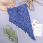 Spring Summer Women Clothing Sexy See-through Hollow Out Cutout Knitted Dress Open Oblique Tassel Beach Skirt Bella Mia