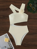 One Piece Swimsuit Sexy Waist Leaking Hollow Out Cutout out Three Dimensional Floral Beachwear Senior Bikini Ladies Bella Mia