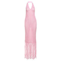 Summer Beach Dress Women Solid Color Sexy Knitted Beach Group Cover up Sunscreen Knitted Dress Bella Mia