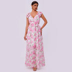 Summer Elegance Women Floral Printed Hem Long Women Clothing Bella Mia