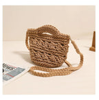 Crossbody Cotton Thread Woven Bag All Matching Hollow Out Cutout Straw Bag Vacation Beach Bag Partysu Women Bag Bella Mia