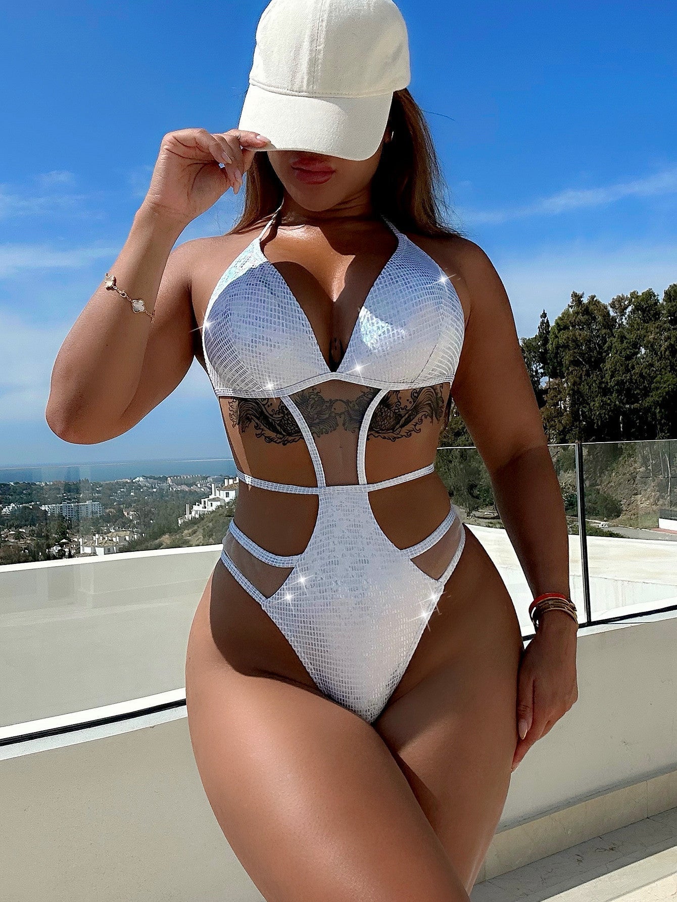 Split Swimsuit Women Flash Cloth Sexy One Piece Bikini Bella Mia