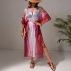 Beach Dress Women Casual Vacation Gradient Bikini Swimsuit Blouse Sun Protective Clothing Cardigan Bella Mia