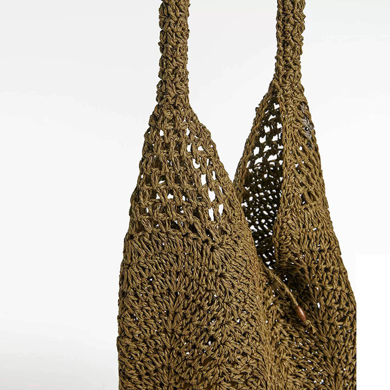 Shoulder Straw Bag Special Interest Design Portable Straw Bag Woven Bag Vacation Beach Bag Women Bag Bella Mia