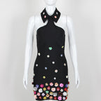 Spring Sexy Handmade Floral Halter Bandage One Piece Dress Short Bandage Dress for Women Bella Mia