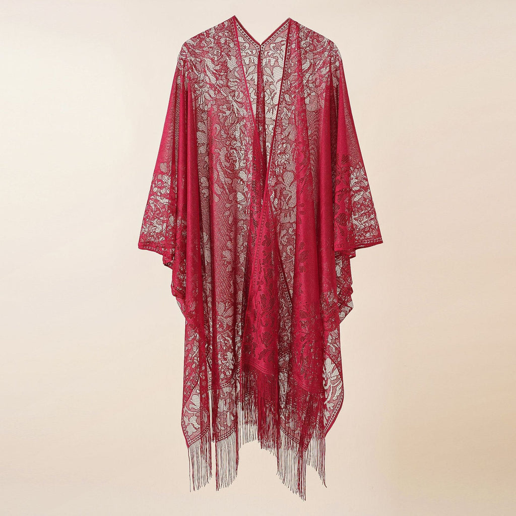 Lace Large Shawl Leaky Lace Cardigan Sun Protection Clothing Beach Cover Up Sun Protection Shawl Bella Mia