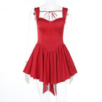 Spring Socialite Elegant Sexy Jacquard a Swing Backless Bow Dress Women Bella Mia
