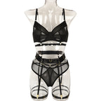 Sexy Match Sets Complex Heavy Craft Underwear Mesh Splicing Tape Leg Ring Bella Mia