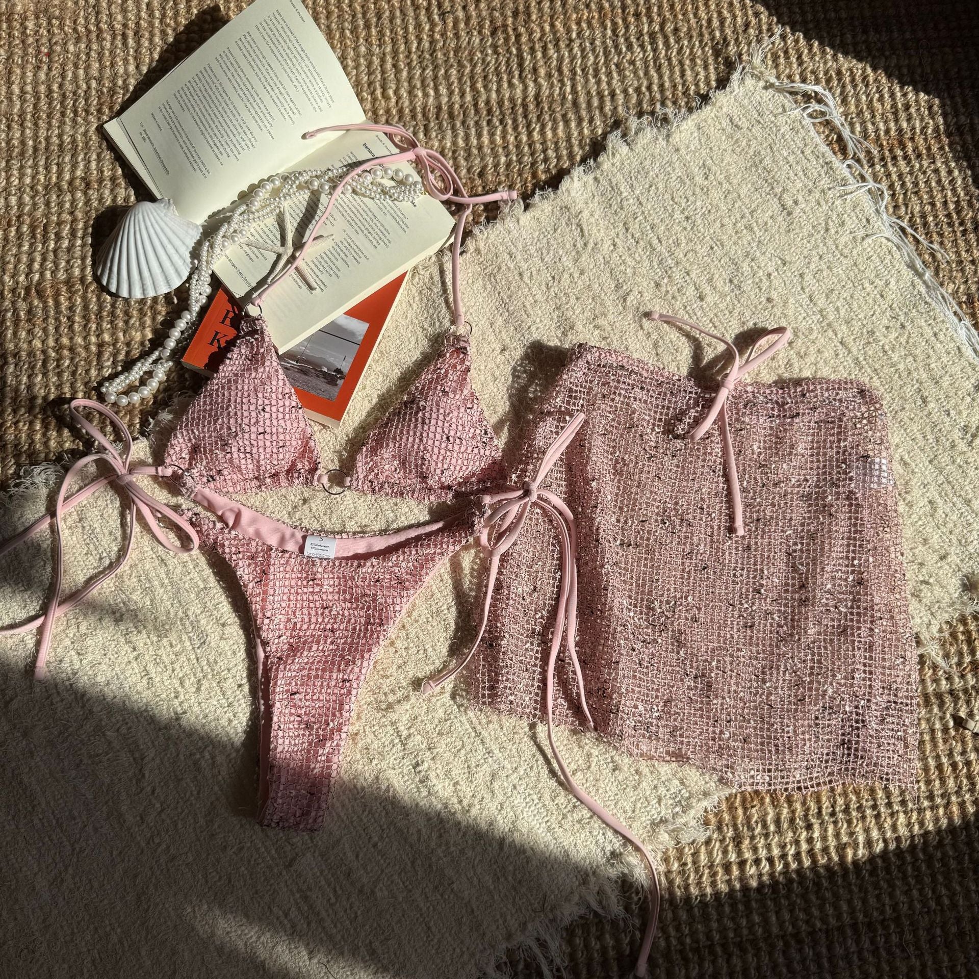 Special Mesh Three Piece Swimsuit Sexy Lace up Swimsuit Bikini Bella Mia