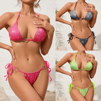 Sexy Glossy Three Point Bikini Split Swimsuit Women Swimsuit Bella Mia