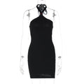 Women Clothing Summer Sexy Slim Fit Backless Halter Sheath Dress Bella Mia