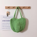 South Korea Vintage Shoulder Cotton Thread Woven Bag Crochet Handbag Straw Bag Vacation Beach Bag Bella Mia