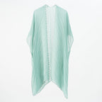 Pearl Breasted Solid Color Blouse Beach Dress Sunscreen Sexy Shawl Blouse Seaside Vacation Cardigan Bella Mia