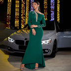 Autumn Winter Dress Sequin Stitching Slim Sheath Party Long Sleeve Evening Dress Bella Mia
