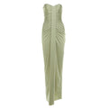 Spring Design Elegant Slim Fit Solid Color Sexy Tube Top Dress