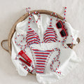 Swimwear Sexy Bikini Striped Halter Strap Bikini Swimsuit Bella Mia