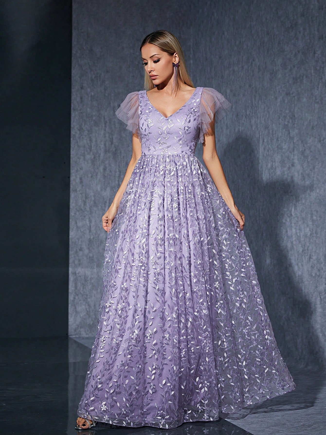 Embroidered Large Skirt Dress Photo Taking Ball Niche Evening Dress Dinner Formal Dress Bella Mia