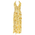 Dress Autumn Simplicity Sexy Retro Halter Ruffled Floral Slim Fitting Dress Bella Mia
