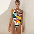 Swimsuit One Shoulder One Piece Swimwear Women Bikini High Waist Backless Sexy Women Bella Mia