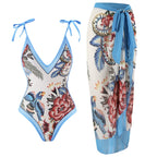 Women One Piece Swimsuit Women Skinny Slimming Retro Tied Swimsuit Suit Chiffon Dress Bella Mia