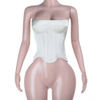 Satin Sexy Backless Tube Top Waist Top Women Sexy Vest Bella Mia