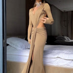 Summer Same Strap Backless Slit Sexy Dress Bella Mia