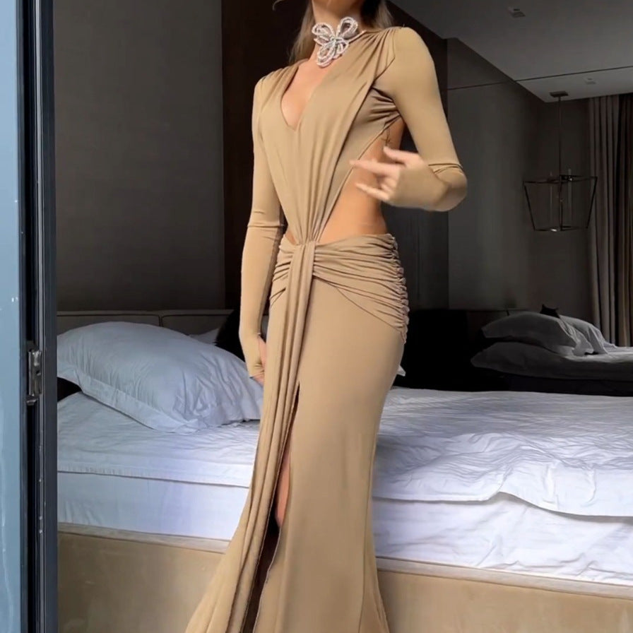 Summer Same Strap Backless Slit Sexy Dress Bella Mia