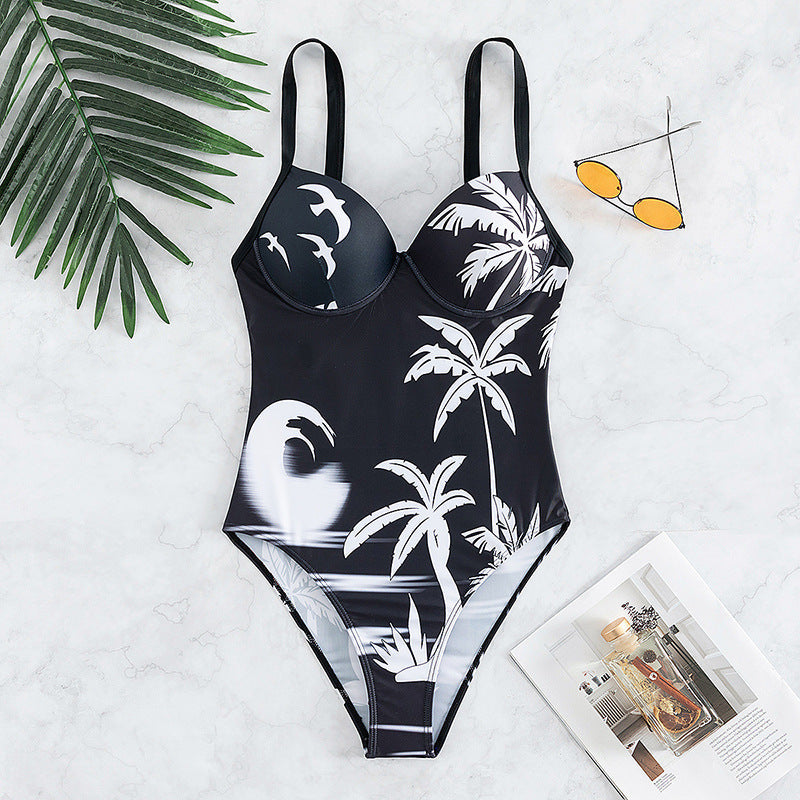 Ladies One Piece Printed Swimsuit Summer Sexy Women Bikini Bella Mia