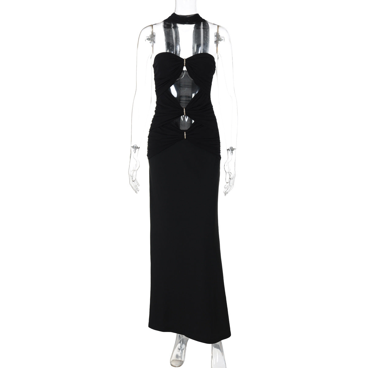 Women Clothing Summer Sexy Cutout Tube Top Ribbon Dress Women Bella Mia