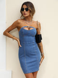 Women Clothing Sexy Tube Top Sexy Denim Dress Bella Mia