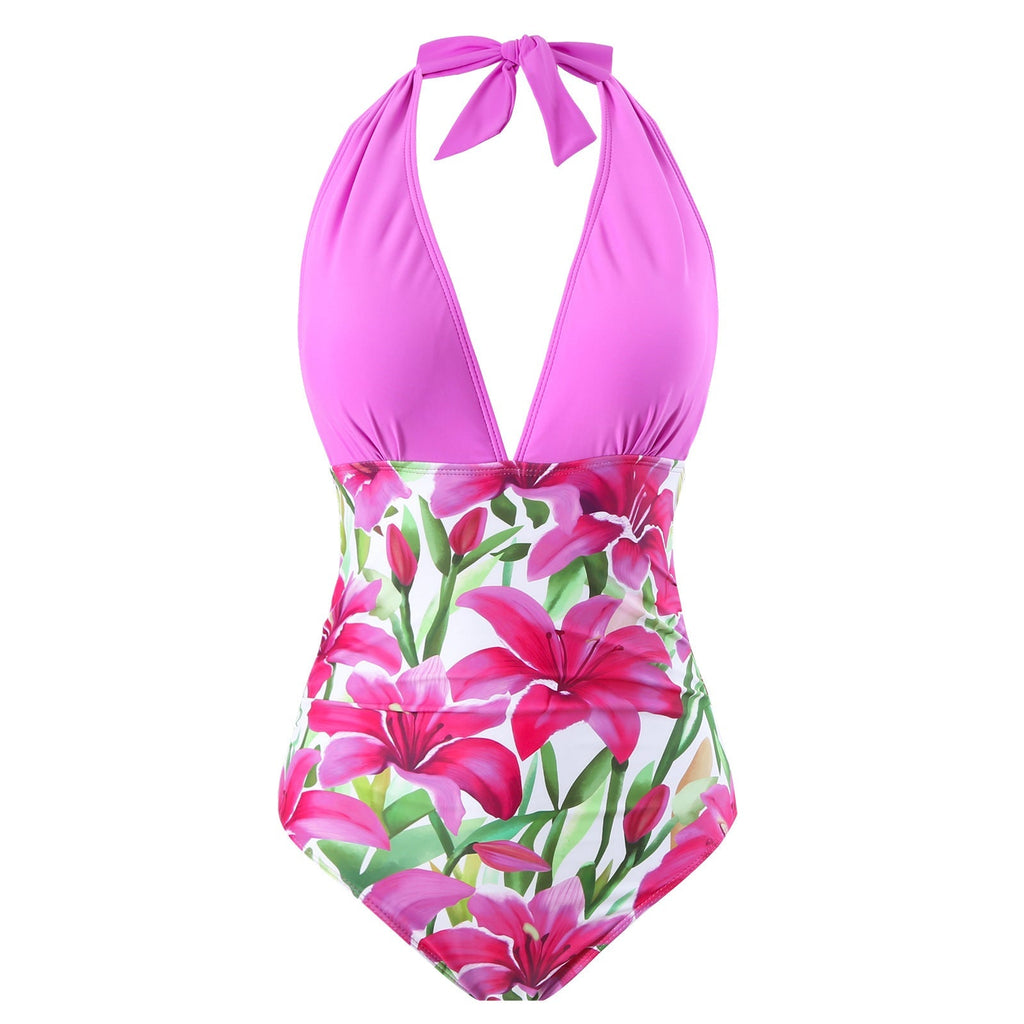 One Piece Springs Conservative Covering Belly Thin Backless Sexy Skirt Swimsuit Women Chiffon Beach Dress Bella Mia