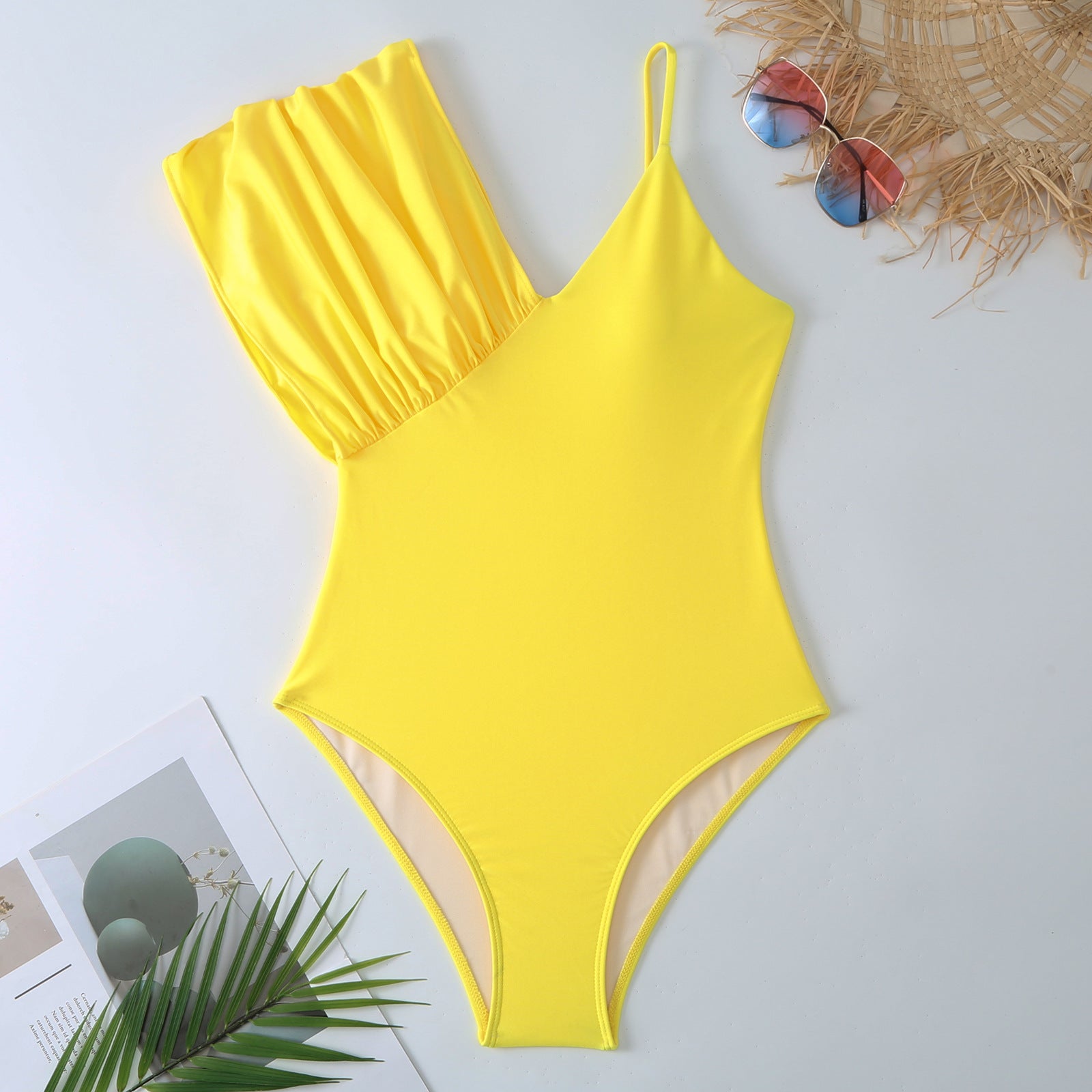 Solid Color Sexy Swimsuit Women Tight Conservative Spring Vacation Swimsuit Set Bella Mia