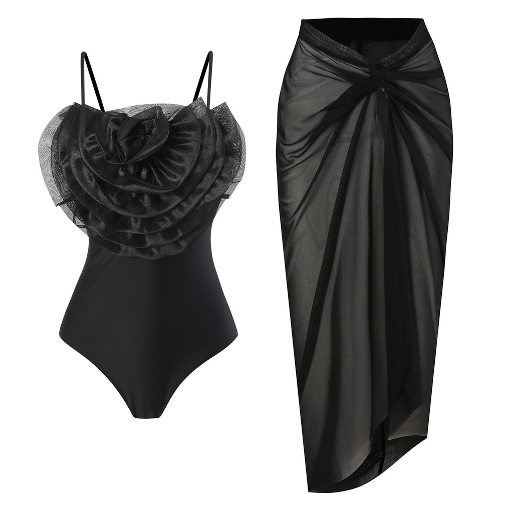 Covered Belly Backless Sexy Spring Swimsuit Women Chiffon Beach Dress Bella Mia