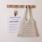 Hollow Out Cutout One Shoulder Cotton Thread Woven Bag Floral Straw Bag Vacation Beach Bag Women Bag Bella Mia