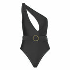 Solid Color Retro Hollow Out Cutout Siamese Women Swimsuit Set Cover Belly Slimming Swimsuit Lot Bella Mia