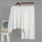 Pullover Sweater Skirt Autumn Winter Knitted Two Piece Sets Sweater Women Bella Mia