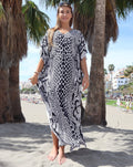 Rayon Positioning Printing Robe Vacation Casual Beach Bikini Cover 6 Colors Bella Mia